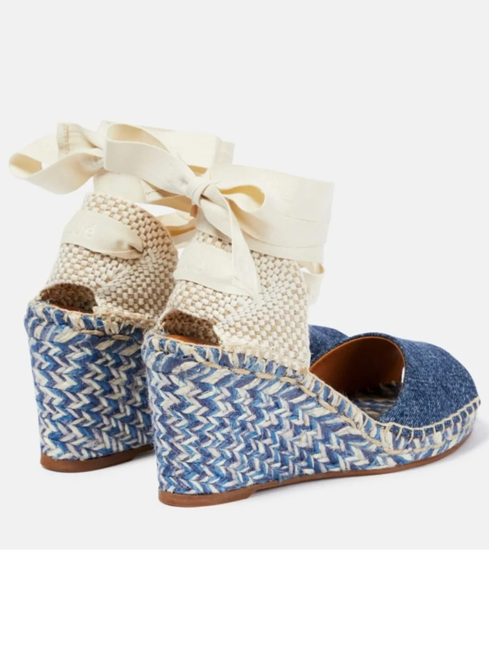 Chloe - Piia denim espadrille wedges - Picture 4 of 10